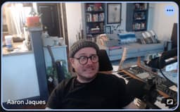 Aaron Jaques in his studio